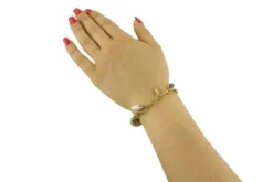 Pamono Yellow Gold Bracelet with Amethyst Stones