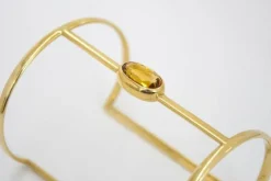 Pamono Yellow Gold Citrine Cuff by Philippe Cramer The Exceptional> Bracelets
