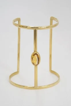 Pamono Yellow Gold Citrine Cuff by Philippe Cramer The Exceptional><noscript><img width=