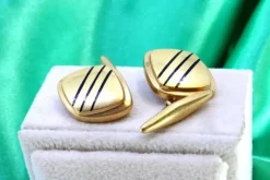 Discount Pamono Yellow Gold Cufflinks, Set of 2