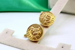 Pamono Yellow Gold Cufflinks with Caravels, Set of 2><noscript><img width=