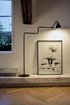 Pamono Yellow Lampe Gras N° 411 Floor Lamp by Bernard-Albin Gras><noscript><img width=