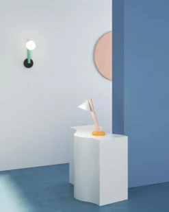 Pamono Yellow Tube with Globes and Cones Desk Lamp by Atelier Areti><noscript><img width=