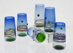 Pamono Young Collection Murano Glasses from Cenedese, 1960s, Set of 6><noscript><img width=