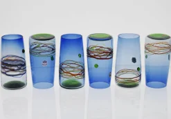 Pamono Young Collection Murano Glasses from Cenedese, 1960s, Set of 6><noscript><img width=