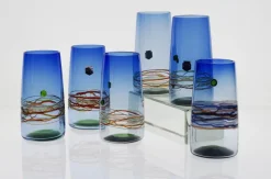 Pamono Young Collection Murano Glasses from Cenedese, 1960s, Set of 6><noscript><img width=