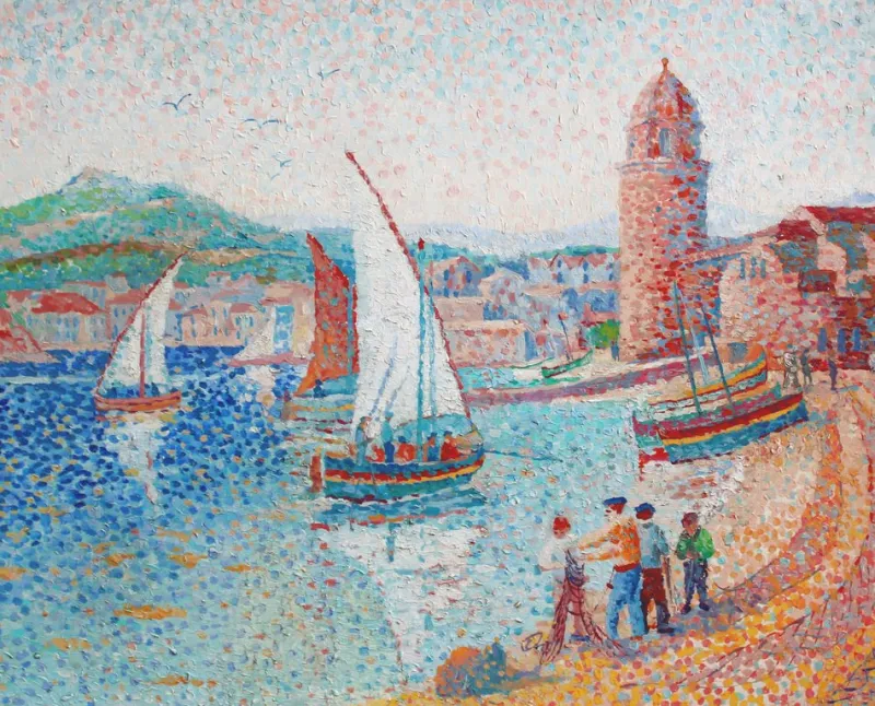 Pamono Yvonne Canu, Collioure, Oil on Canvas> Impressionist