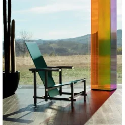 Pamono Zeilmaker Version of Black Red and Blue Chair by Gerrit Rietveld for Cassina><noscript><img width=