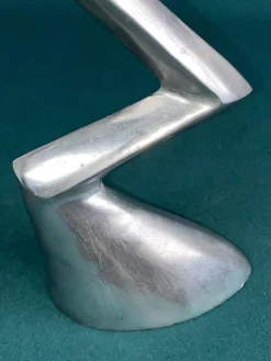 Online Pamono Zig Zag and Swan Candleholders in Aluminium by Matthew Hilton, 1980s, Set of 2
