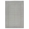 Outlet Pamono Zilu Style Kilim in White and Blue-Gray Geometric Pattern from R&K Principal Jahanshah Nazmiyal